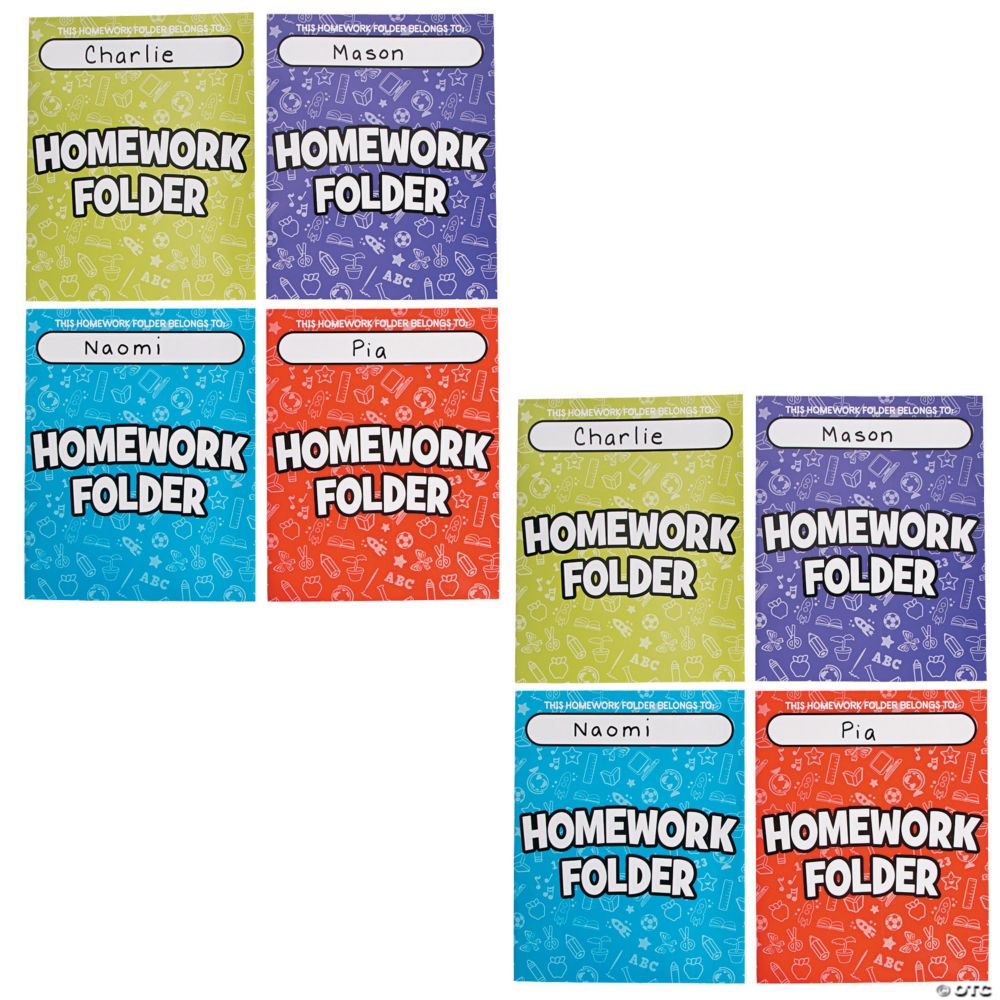 Bulk 48 Pc. Homework Pocket Folders