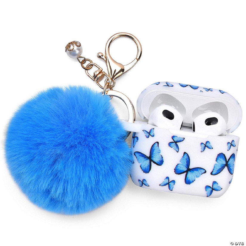 Worry Free Gadgets: Silicone Case for AirPods 3 with Pom Pom Keychain-Nature  Designs - Butterfly