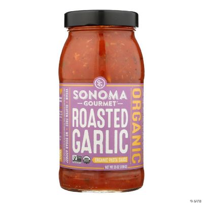 Sonoma Gourmet Organic Pasta Sauce Roasted Garlic 25 OZ, Pack of 6