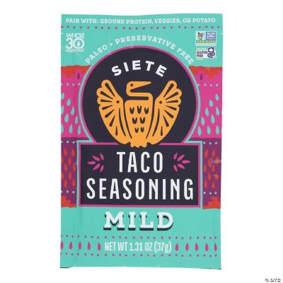Siete Seasoning Mild Taco 131 Oz Pack Of 12 Oriental Trading 5401