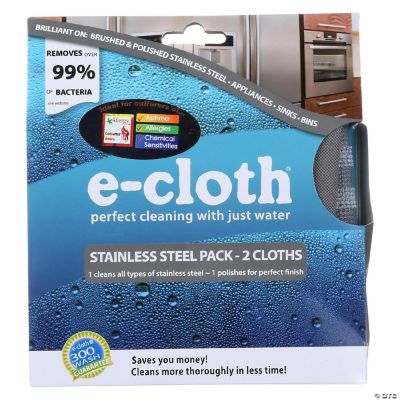 ECloth Stainless Steel Cleaning Cloth 2 Pack