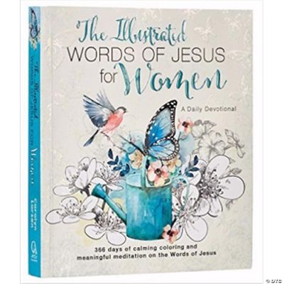 Christian Art Gifts Illustrated Words of Jesus for Women Adult Coloring Book