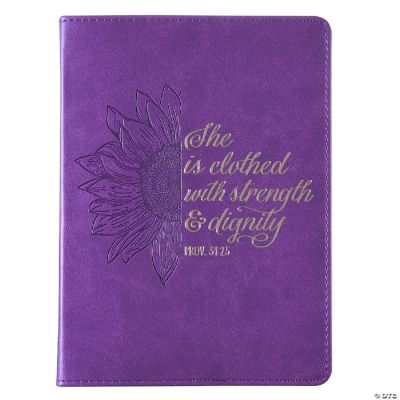 Christian Art Gifts 255675 Classic LuxLeather Journal, Purple