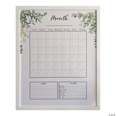 Sweetpea & Maple Framed Dry Erase Whiteboard Calendar for Wall