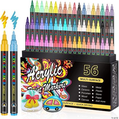 Loomini, Assorted Colors, Acrylic Paint Pens - FineTip, 1 set