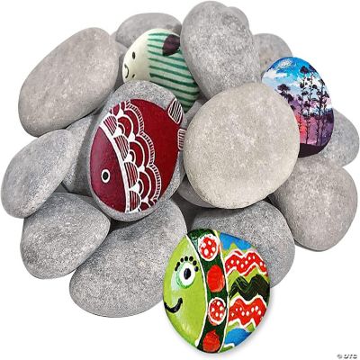 20Pcs Painting Rocks River Rocks Crafts Stones Smooth Natural Stones For  Diy Crafts