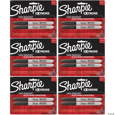 Sharpie EPropertreme Permanent Markers, Black, 2 Per Pack, 3 Packs