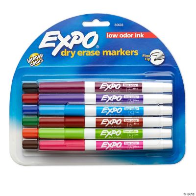 EXPO Low Odor Dry Erase Marker, Fine Point, Assorted, Pack of 12 | Oriental  Trading