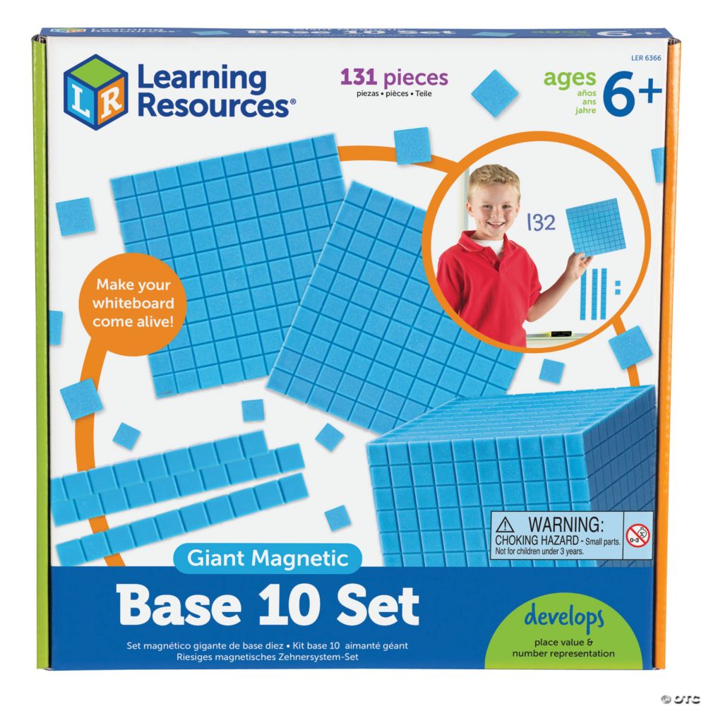 Learning Resources Giant Magnetic Base 10 Set Blue