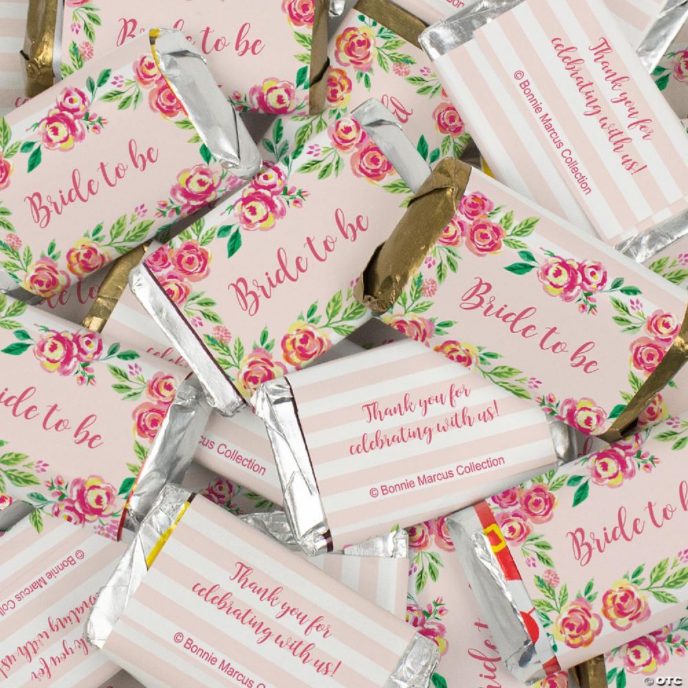82 Pcs Floral Bridal Shower Candy Party Favors Hersheys Miniatures Chocolate