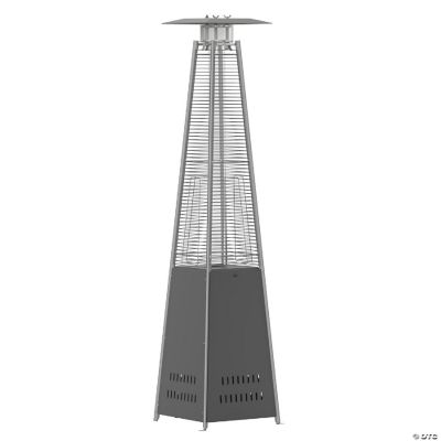 Merrick Lane Tarin Outdoor Patio Heater Slate Gray Pyramid Heater 7