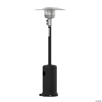 Emma + Oliver Helen Stainless Steel Patio Heater Black 7.5' Tall