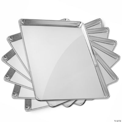 GRIDMANN 18"x26" Commercial Grade Aluminum Cookie Sheet Baking Pan Full Sheet 6 Pans