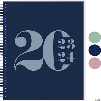 Rileys 2023-2024 18-Month Academic Weekly Planner - Typographic Weekly &  Monthly Agenda Planner (8.5 x 11 inches, Blue)