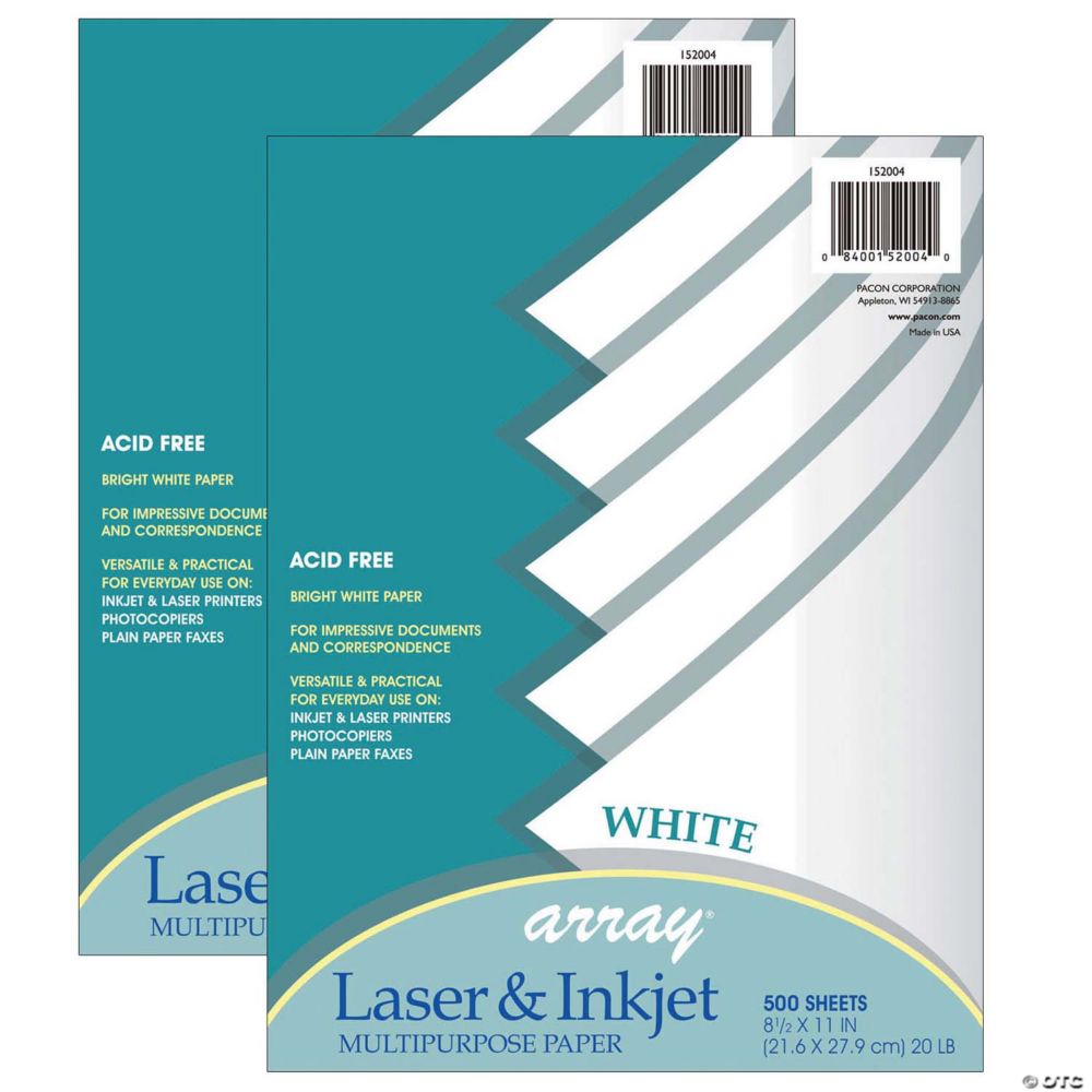 Pacon Multi-Purpose Paper, White, 8-1/2" x 11", 500 Sheets Per Pack, 2 Packs