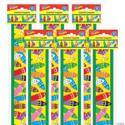 Crayon Border For Bulletin Board Trend Enterprises 21 Piece Colorful ...