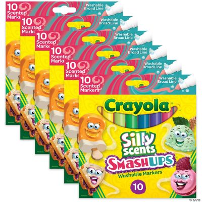 Crayola® Silly Scents Stinky Washable Broad Line Markers, 6 Packs of 10