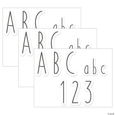Eureka A Close-Knit Class Simple Print Deco Letters, 246 Per Pack, 3 Packs