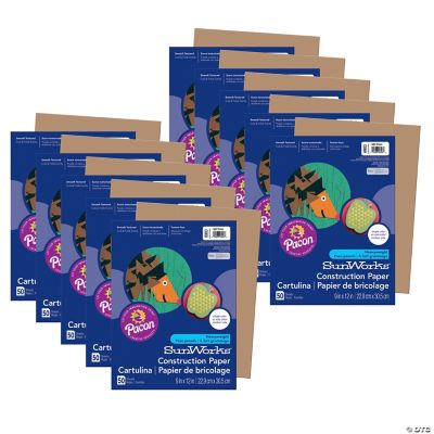 Prang Construction Paper, Light Brown, 9" x 12", 50 Sheets Per Pack, 10