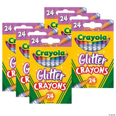 Crayola Glitter Crayons, 24 Per Pack, 6 Packs | Oriental Trading