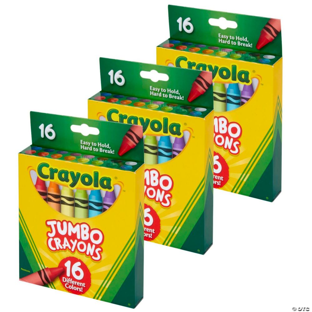 Crayola Jumbo Crayons, 16 Per Pack, 3 Packs