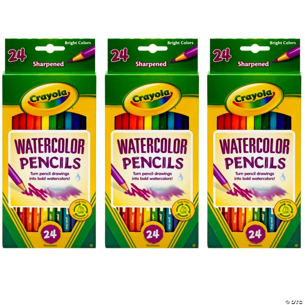 Crayola Watercolor Pencils, 24 Per Box, 3 Boxes