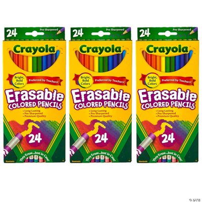 Crayola Erasable Colored Pencils, 24 Per Box, 3 Boxes | Oriental