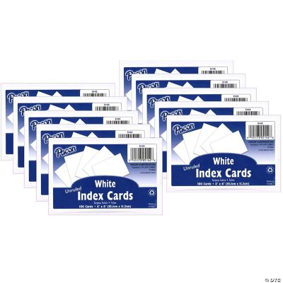 Ruled Index Cards, 4 X 6, White, 100/pack