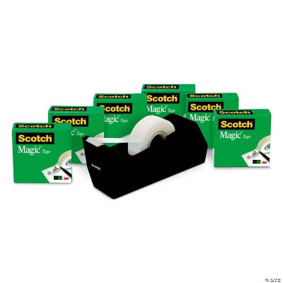 Scotch Magic Tape Refill Rolls, 3/4", 6 Count with Desktop Dispenser