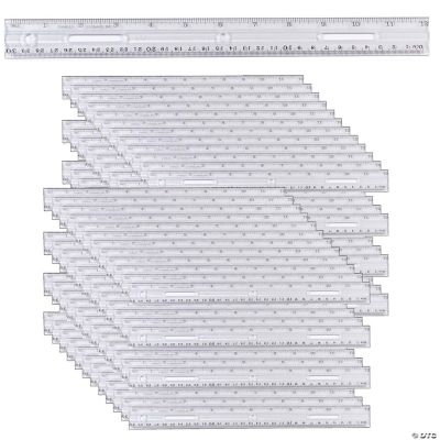 Charles Leonard Clear Plastic Ruler, 12