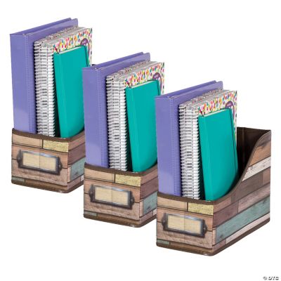 Teacher Created Resources Reclaimed Wood Design Book Bin, Pack of 3 ...
