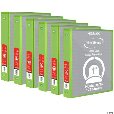 BAZIC Products 3-Ring View Binder with 2 Pockets, 1