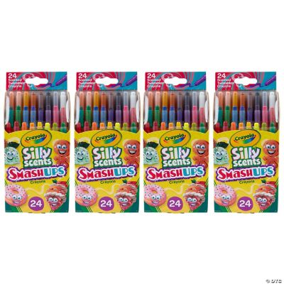 Crayola Silly Scents Smash Ups Mini Twistables Scented Crayons, 24