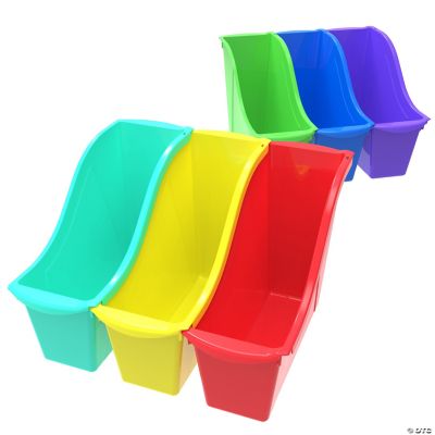 Storex Small Book Bin, Assorted Color, Set of 6 | Oriental Trading
