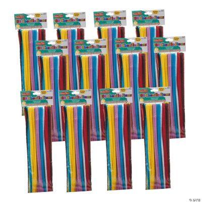 Chenille Stem Class Pack, 12 Jumbo Stems, 6mm thick Assorted Colors,  1000/Box