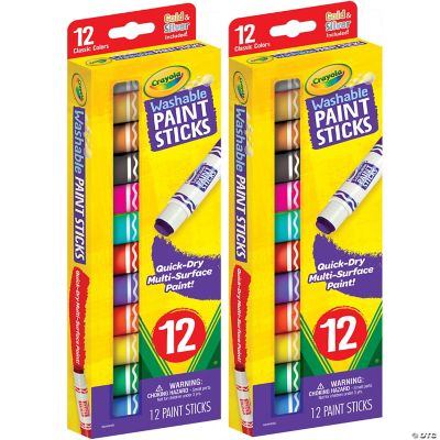 Crayola Washable Paint Sticks, 12 Per Pack, 2 Packs | Oriental Trading