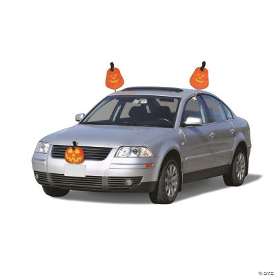 19" Orange and Yellow Pumpkins Halloween Car Decorating Kit Universal