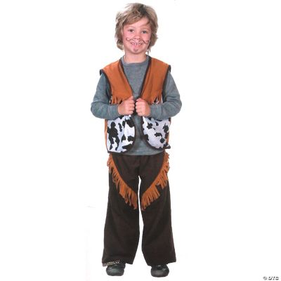 Kids Cowboy Costume Set - Brown Western Outfit For Boys With Vest, Hat & Bandana For Halloween & Dress-Up - View #10