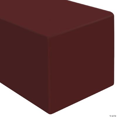 Polyester Poplin Fitted, Box Cover Tablecloth (Burgundy, 72