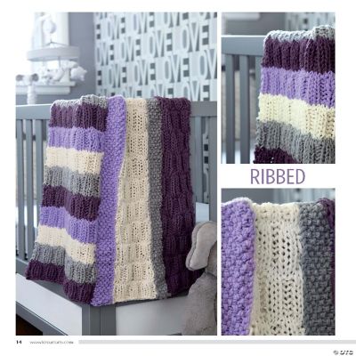 Leisure Arts Knit Color Block Blankets Bk Oriental Trading