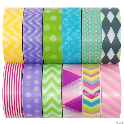 Wrapables Washi Tapes Decorative Masking Tapes, Set of 12, ADSET13