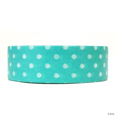 Wrapables Colorful Patterns Washi Masking Tape Blue Dots Oriental Trading