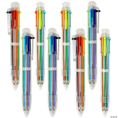Meanplan 60 Pack 0.5 mm 6 in 1 Multicolor Ballpoint Pen Retractable  Ballpoint Pens Multi Colored Pens in One Cute Candy Color Pens Fun Pens for  Office