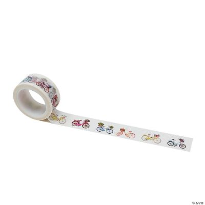 Wrapables® Decorative Designs 15mm x 5M Washi Masking Tape, Bikes