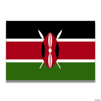 Me Up Kenya Kenyan Flag Car Decal, 4x6 Inches, Heavy Duty