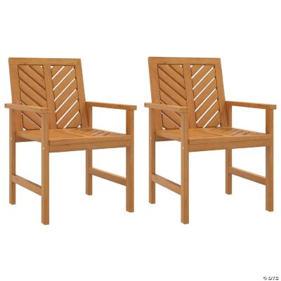 vidaXL Patio Dining Chairs 2 pcs Solid Wood Acacia Oriental Trading