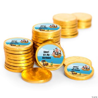 84 Pcs Pirate Kid's Birthday Candy Party Favors Chocolate Coins with