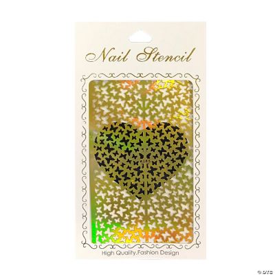 Wrapables Nail Art Schablone – Golden Floral 3 Design, Wiederverwendbare Nagelschablone Für Kreative Nagelkunst