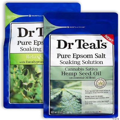 Dr Teal's Epsom Salt Bath Combo Pack (6 lbs Total), Relax & Relief