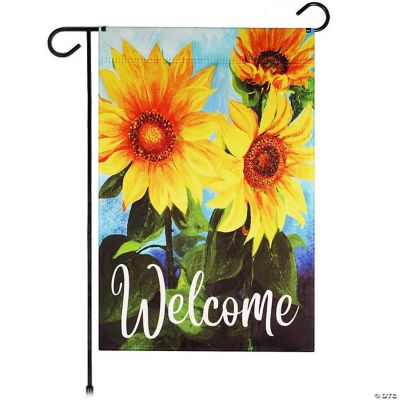 G128 12x18IN Sunflowers Sky Blockout Garden Flag Oriental Trading